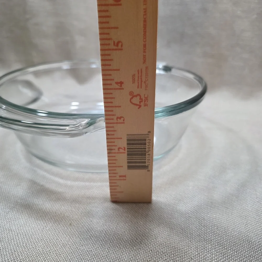 Vintage Anchor Ovenware Clear Glass 2 Qt Casserole Dish With Lid 9